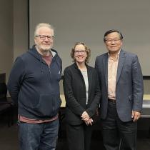 Pictured in the photo from L to R: Emeritus Professor Bruce Ralston, Prof. Kathleen Stewart, Prof. Shih-Lung Shaw.