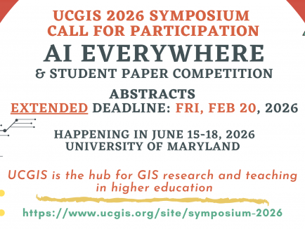 UCGIS 2026 Symposium Abstract Submission Deadline Extended to Feb. 20, 2026
