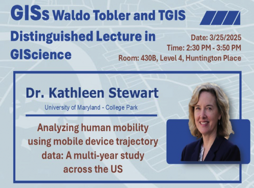 Waldo Tobler Distinguished Lecture Flyer